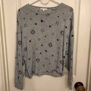 Z Supply Grey With Stars Sweater- Small